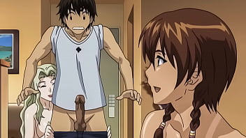 Toon 3 way inbetween teenage lezzies and step brother, unfiltered Anime porn with English subtitles